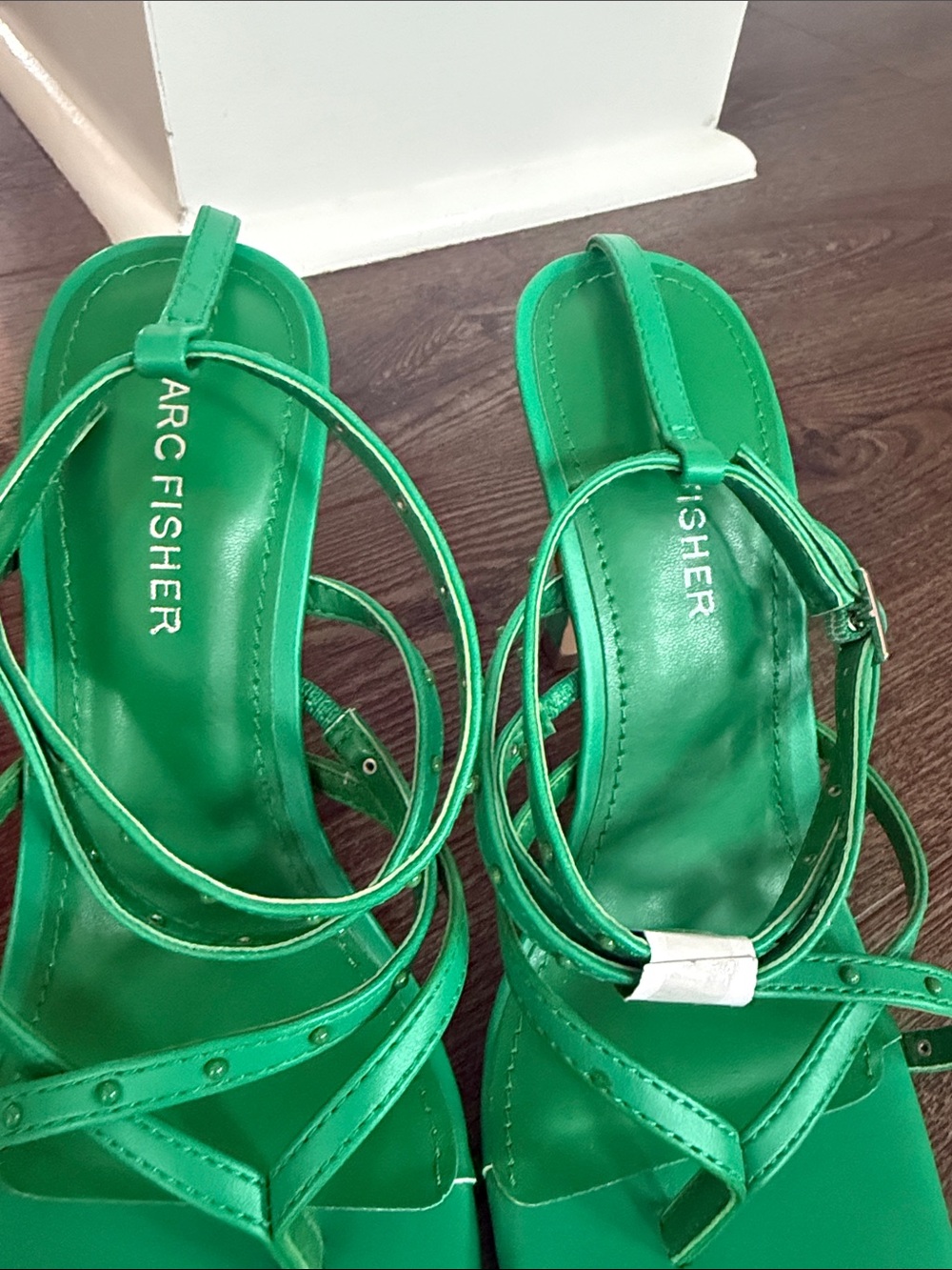 Marc Fisher New Green Strappy High Heel Sandals 7 - Picture 4 of 8